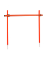 Preview: Hurdle set with slalom poles 100 cm, ø 32 mm