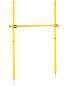 Preview: Hurdle set with slalom poles 180 cm, ø 32 mm