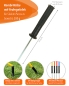 Preview: Tilting base made of shatter-proof plastic – with ground spike & metal joint – for poles ø25mm