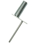 Preview: Tilting foot made of metal for poles with ø 25 mm