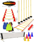 Preview: Indoor sports set with hurdles, slalom, bib, tennis, soft cones, ladder and bag