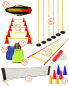Preview: Indoor sports set with hurdles, slalom, bib, tennis, soft cones, ladder and bag
