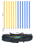 Preview: Slalom Pole set, 12 pieces - 100 cm