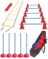 Preview: Indoor & Artificial Turf-Set with coordination ladder, slalom, hurdles & bag