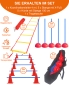 Preview: Indoor & Artificial Turf-Set with coordination ladder, slalom, hurdles & bag