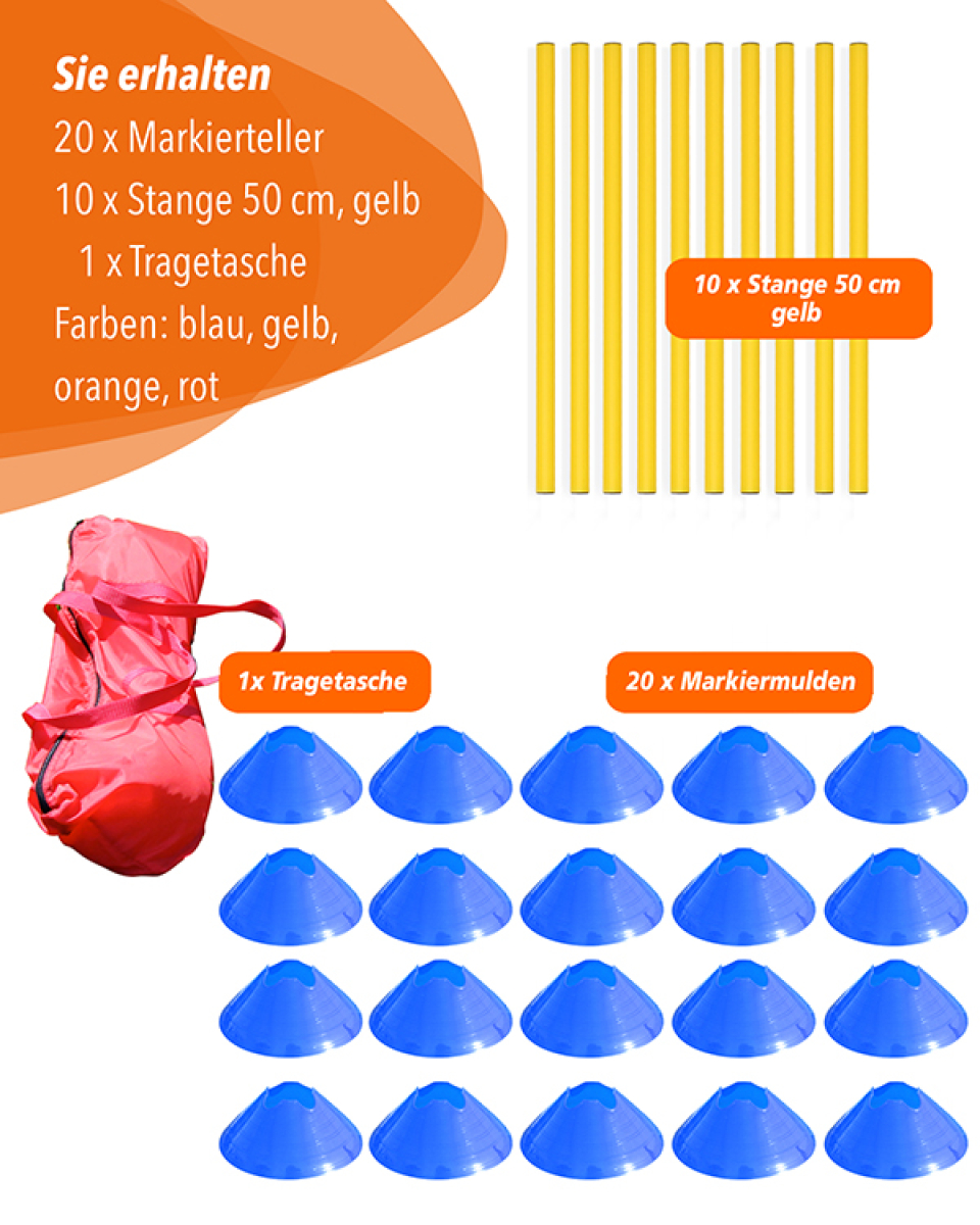 Mini-Hürden mit Stange 50 cm