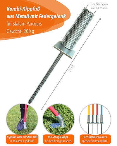 Preview: Tilting foot made of metal for poles with ø 25 mm