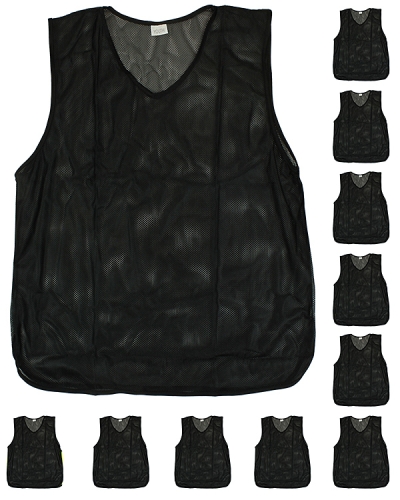 11 x Training Bibs for youth with Carrying Holder, black