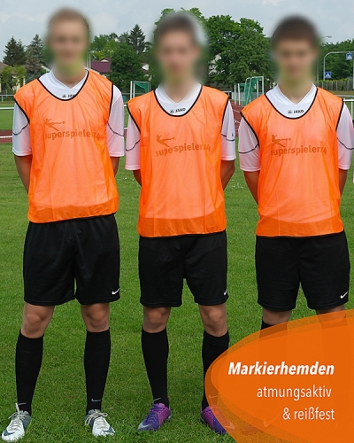 Preview: 11 x Training Bibs for youth with Carrying Holder, orange