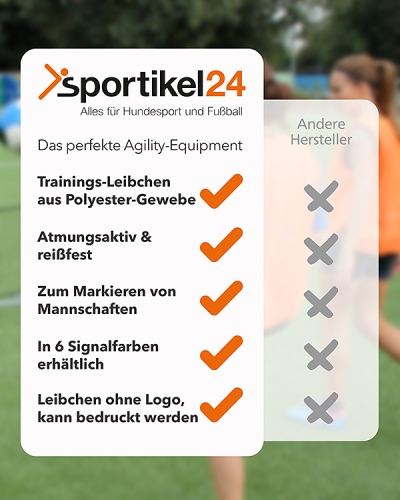 Preview: 11 x Training Bibs for youth with Carrying Holder, orange