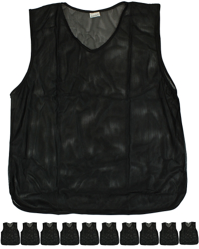 11 x Training Bibs for Adults with Carrying Holder, black