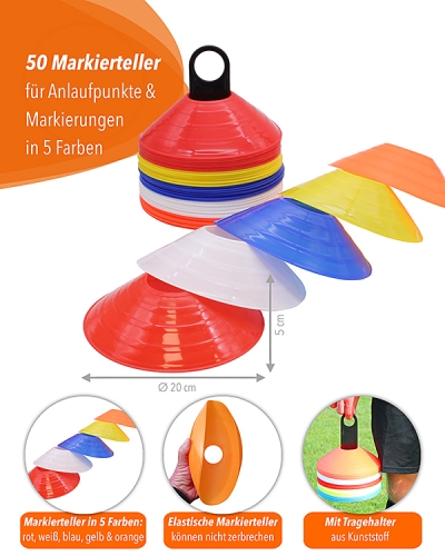 Preview: Marking plate with carrying holder, 50 pieces, 5 colors