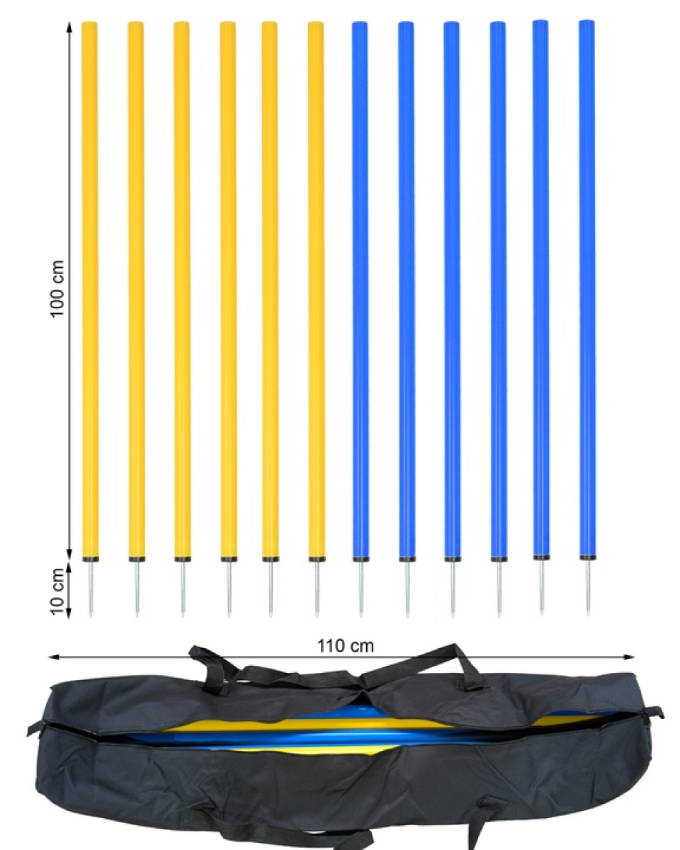 Preview: Slalom Pole set, 12 pieces - 100 cm