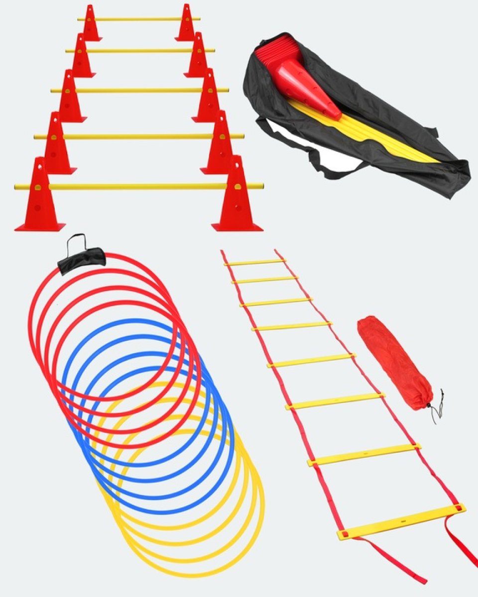 Technique set, 5 hurdles, ladder, 12 rings and carrying bag