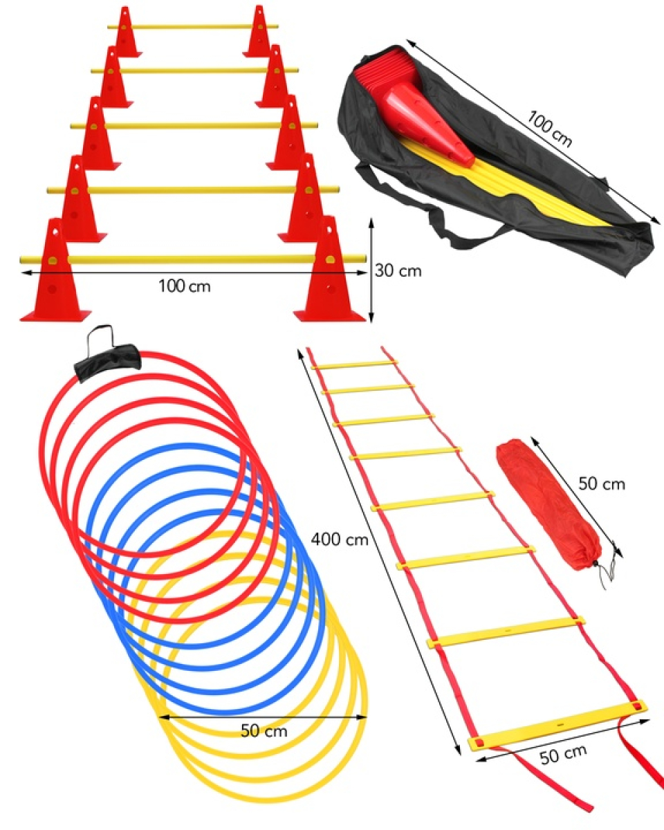 Preview: Technique set, 5 hurdles, ladder, 12 rings and carrying bag