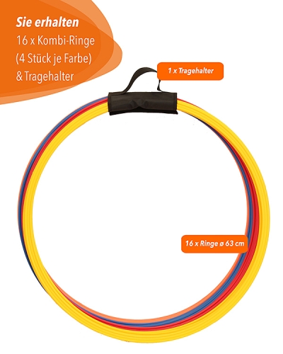 16 x Multi-Purpose Rings 70 with Carrying Holder