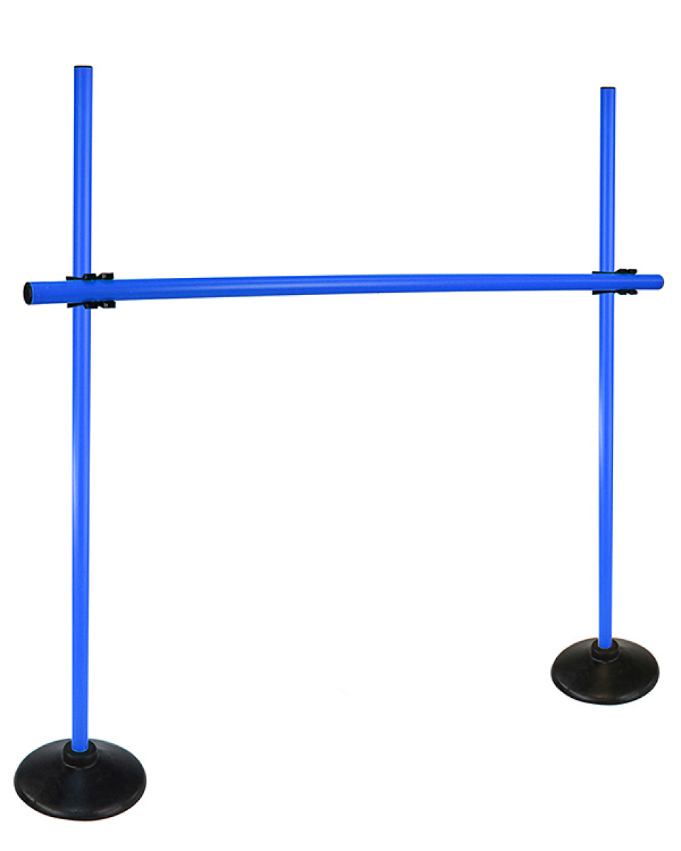 Disc foot hurdle set with poles ø 25 mm, 100 cm or 180 cm high