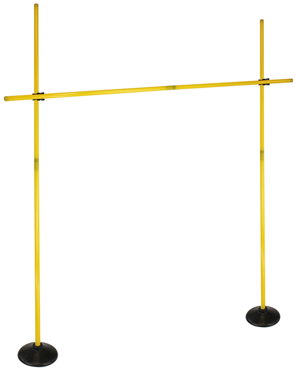 Disc foot hurdle set with poles ø 25 mm, 100 cm or 180 cm high