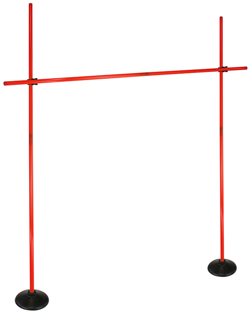 Disc foot hurdle set with poles ø 25 mm, 100 cm or 180 cm high