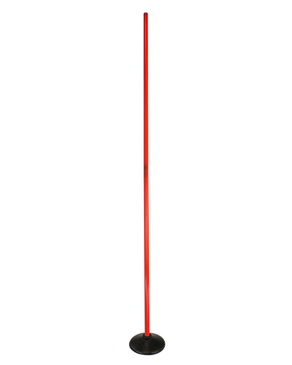 Disc foot slalom set with pole 100 cm or 180 cm, 4 colors