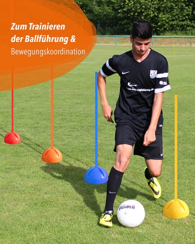 Preview: Indoor & Artificial Turf-Set with coordination ladder, slalom, hurdles & bag