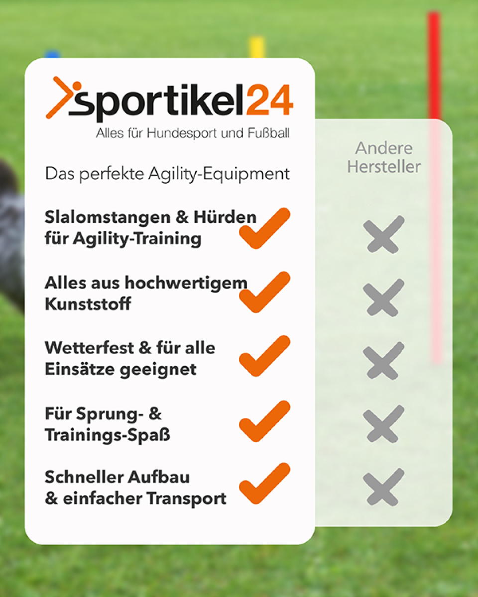 Preview: Slalom- & Hurdles-Set with slalom poles, jump hurdles & bag