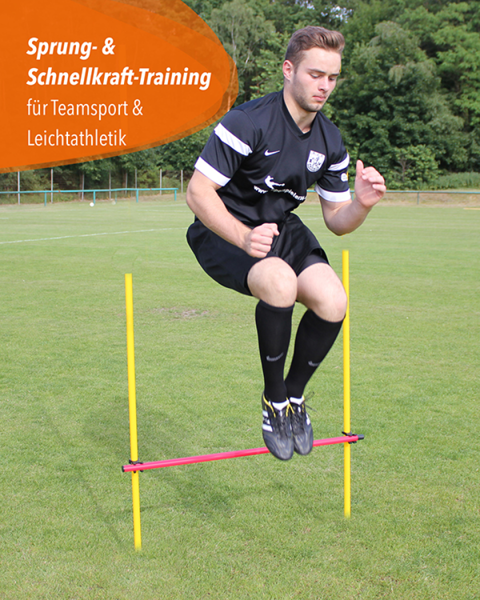 Slalom- & Hurdles-Set with slalom poles, jump hurdles & bag