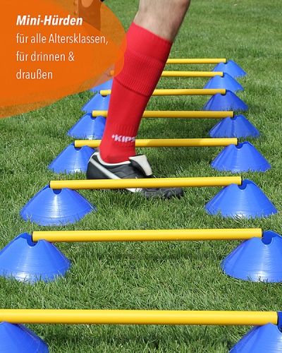 Preview: Mini hurdles Set of 10 with 50 cm poles & carrying bag