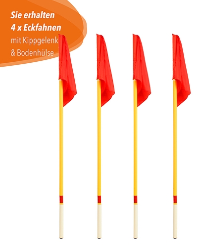 4 x Flexible corner flags with tilting joint