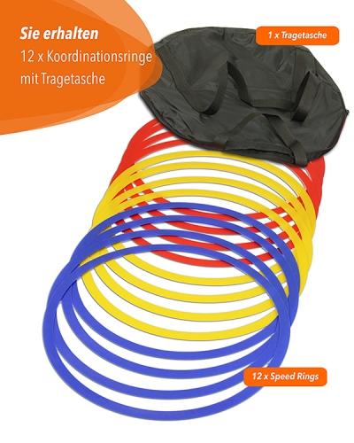12 Coordination Rings with Carrying Bag