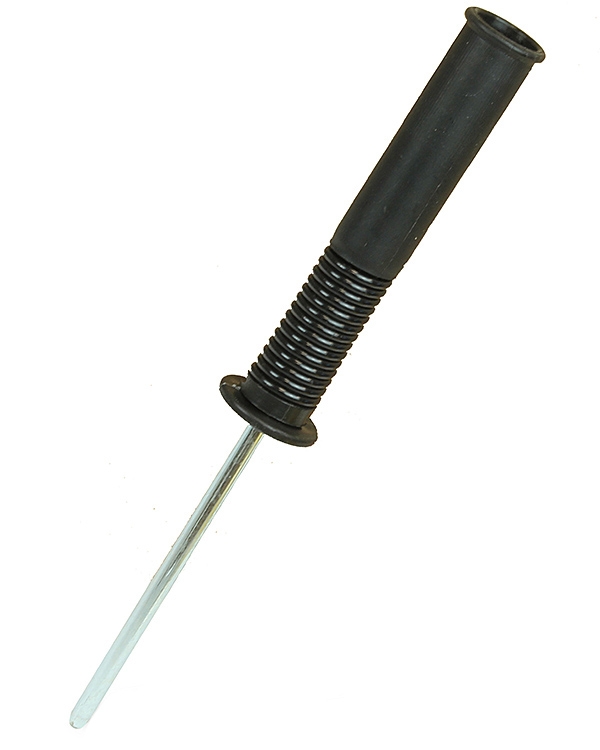 Tilting base made of shatter-proof plastic – with ground spike & metal joint – for poles ø25mm
