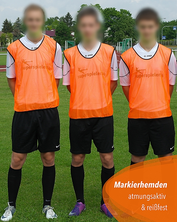 11 x Training Bibs for youth with Carrying Holder, orange