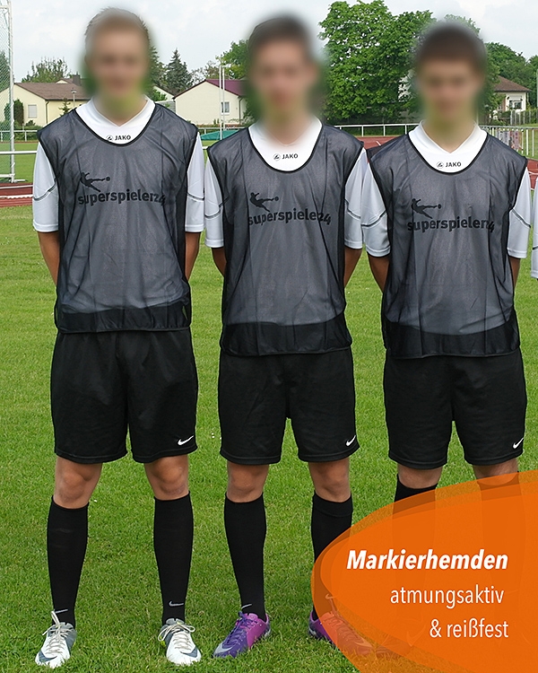 11 x Training Bibs for youth with Carrying Holder, black