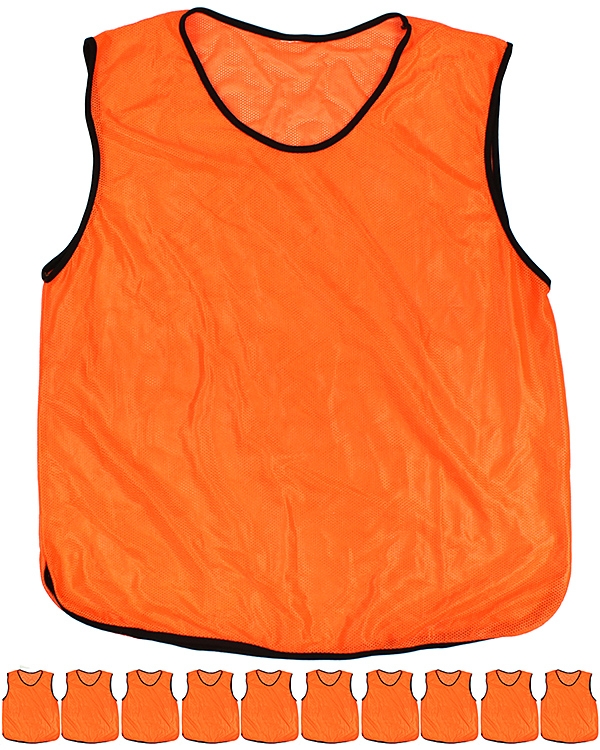 11 x Training Bibs for Adults with Carrying Holder, orange
