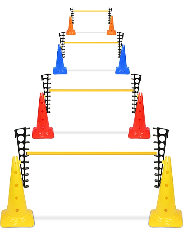 Ladder for setting up different hurdle heights
