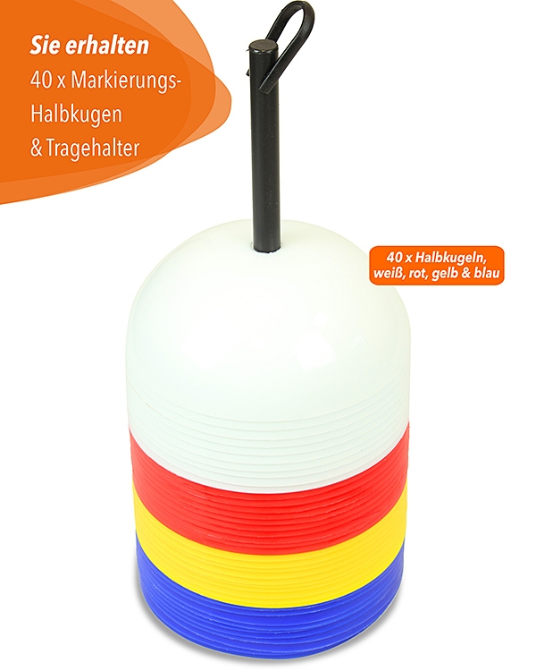 Marking hemispheres, 40 pieces, 4 colors