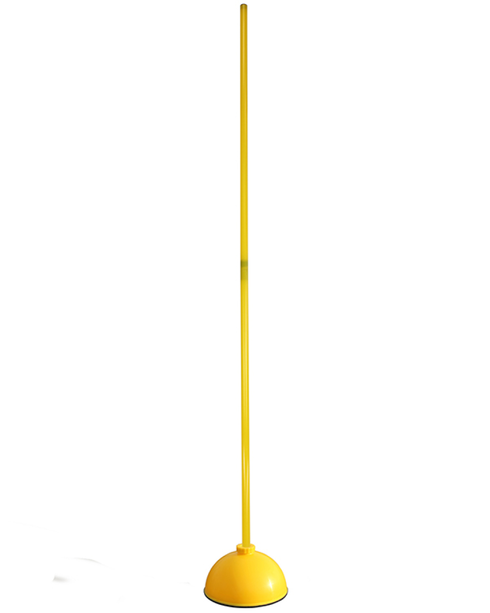 Round-foot slalom set with pole 100 cm or 180 cm, 4 colors