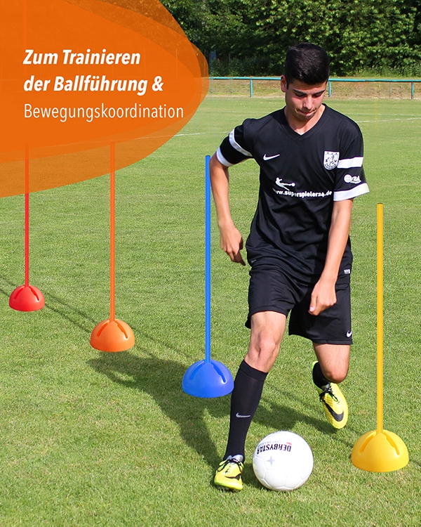 Indoor & Artificial Turf-Set with coordination ladder, slalom, hurdles & bag