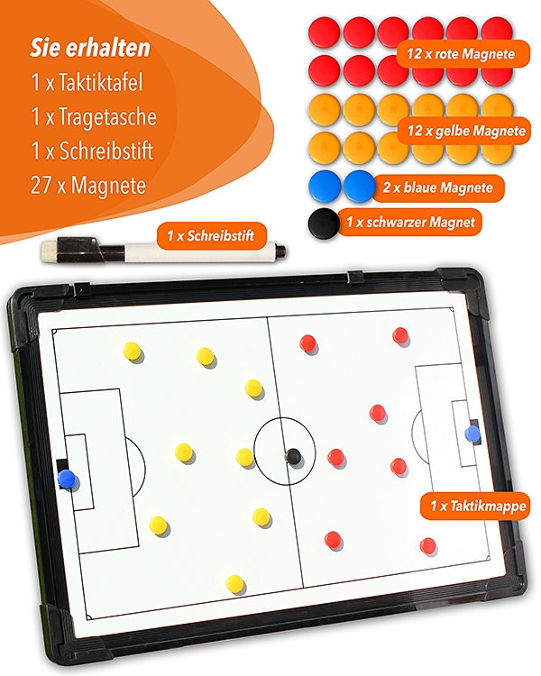 Tactics board with carrying bag, 45 x 30 cm
