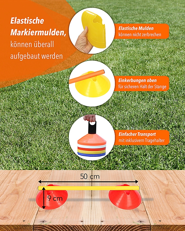 Mini-Hürden mit Stange 50 cm
