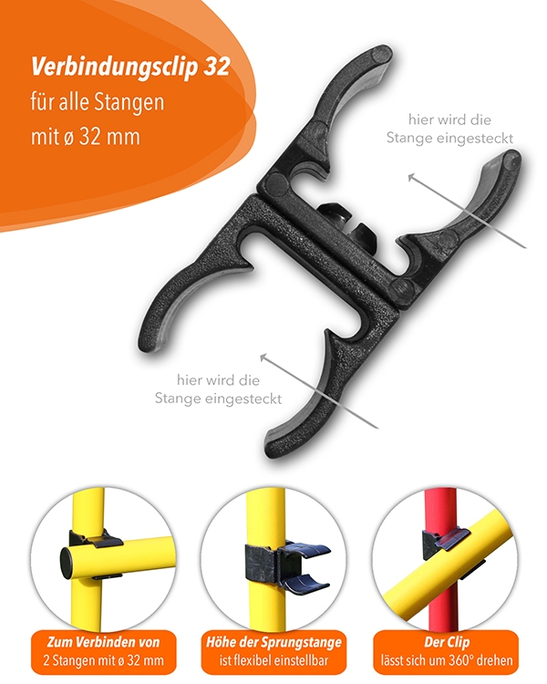 Clip for all poles with ø 32 mm