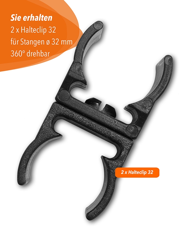 Clip for all poles with ø 32 mm