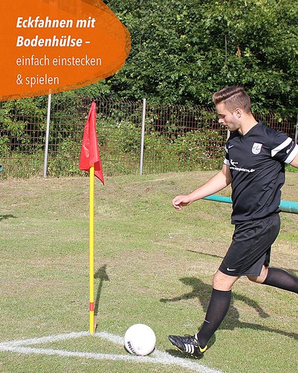 4 x Flexible corner flags with tilting joint