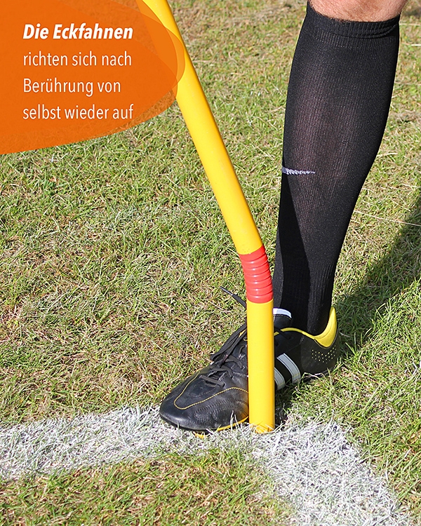 4 x Flexible corner flags with tilting joint