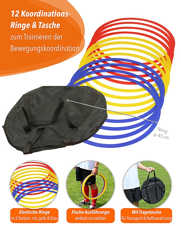 12 Coordination Rings with Carrying Bag